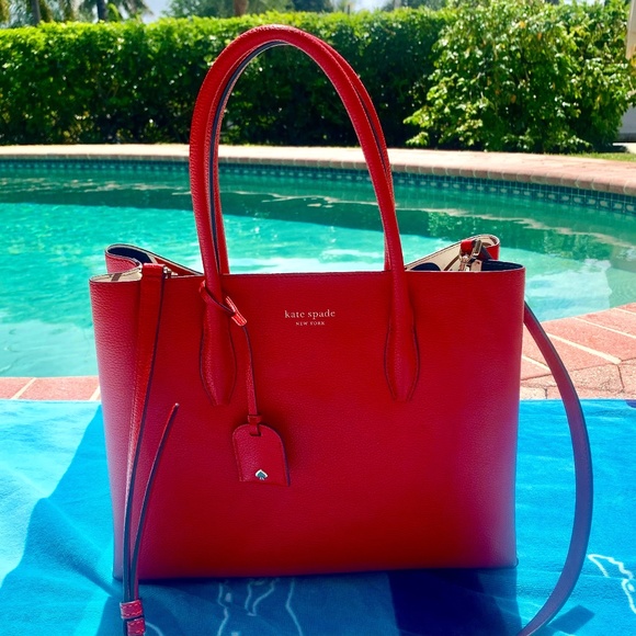 kate spade Handbags - Kate Spade Cherry Red leather tote, shoulder and crossbody bag